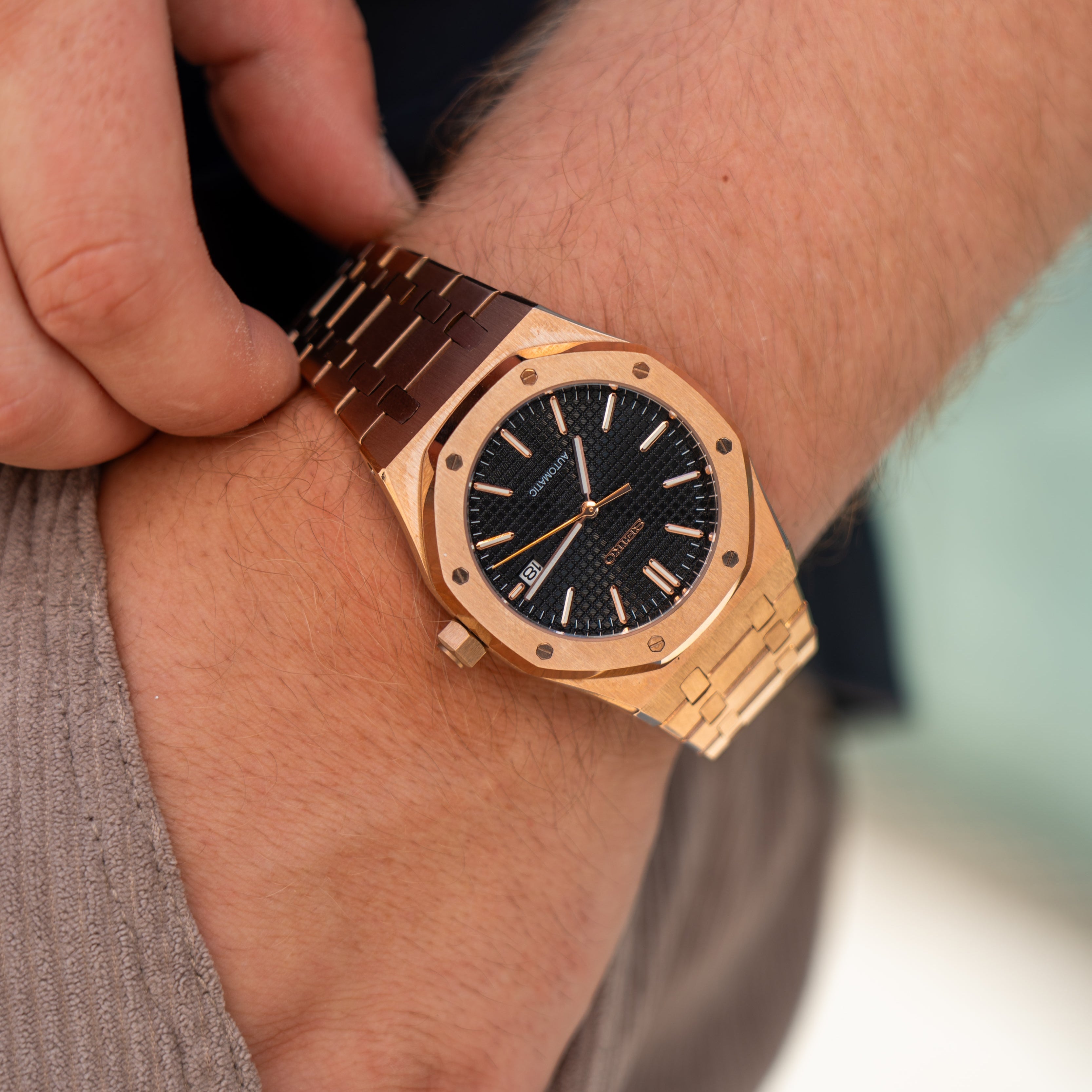 Royal Seikoak Rosegold Black